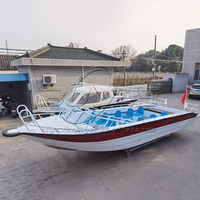 Bateau de pêche commercial neuf en aluminium de 7,5 m (25 pieds) avec moteur hors-bord, bateau rapide pour passagers - Vente chaude