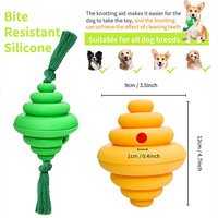 Jouet à mâcher pour chien en silicone indestructible, couineur, distributeur de friandises, pour mâcheurs agressifs, interactif, pour jeu de traction, pour la dentition des chiots, anti-fuite de nourriture