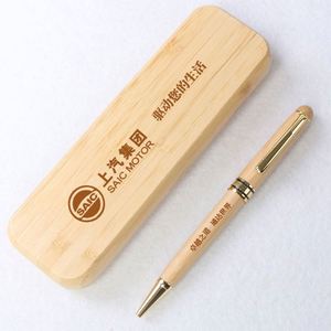 High Quality Bamboo Ball Uv <b>Printing</b> New Design Sublimation Pen Holder Business Gifts Promotion Promotional Writing Pens - Product Image 6