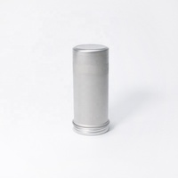 Pot en aluminium en forme de cylindre rond argenté de 100ml avec couvercle à vis Boîte de conserve à thé de 100g Boîte de stockage des aliments