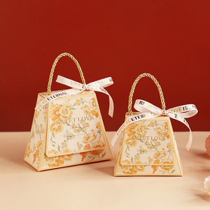 Caja de regalo de cinta trapezoidal, estética geométrica y <span class=keywords><strong>detalles</strong></span> elegantes, una opción perfecta para regalos de vacaciones y recuerdos de boda - Product Image 1