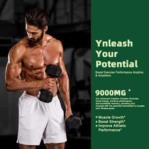 OEM ODM Gummies à la créatine <span class=keywords><strong>monohydrate</strong></span> sans sucre, complément alimentaire pour <span class=keywords><strong>l</strong></span>'entraînement et le soulagement musculaire, stimulant énergétique, gummies à la créatine pour adultes - Product Image 3