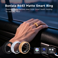 Vente flash - Bague intelligente mate en acier inoxydable, étanche IP68, surveillance du sommeil, suivi de l'oxygène sanguin, fréquence cardiaque, contrôle par geste via application