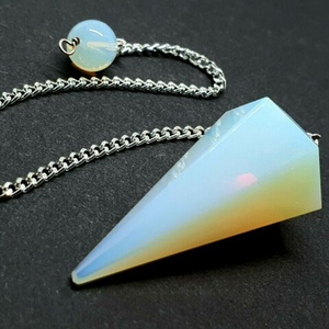 Bán Sỉ Con Lắc Pha Lê Mặt Pha Lê Opalite Đi Kèm Với Con Lắc Đá Luân Xa Chữa Bệnh - Product Image 2