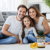 Compléments alimentaires en gros pour la santé : Capsules de gélules molles d'huile d'algues végétaliennes oméga 3 EPA DHA et d'huile de poisson oméga 3
