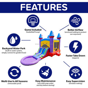 Château gonflable commercial en PVC pour fêtes privées, structure de saut gonflable de haute qualité pour enfants et adultes, thème pirates pour les enfants - Product Image 5