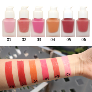Colorete profesional liso Individual, maquillaje líquido de 6 colores, larga duración, sin marca, resistente al agua - Product Image 5