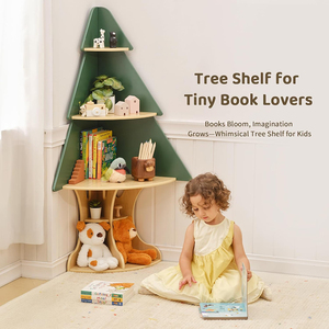 Estantería <span class=keywords><strong>de</strong></span> Madera para Niños con Forma <span class=keywords><strong>de</strong></span> Árbol, Regalo <span class=keywords><strong>de</strong></span> Navidad, Estantería para Libros Infantiles, Almacenamiento para Aula o Sala <span class=keywords><strong>de</strong></span> Juegos - Product Image 3