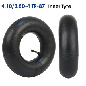 Chambre à air de remplacement 4.10/3.50-4, avec valve coudée TR-87, robuste, pour pneus de 10 pouces, chariot à main, chariot utilitaire de jardin - Product Image 1