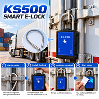 Kunci Kontainer GPS Grosir KS500 Pelacak Segel Elektronik untuk Pengirim Barang, Operator Armada, Distributor, Pasokan Massal