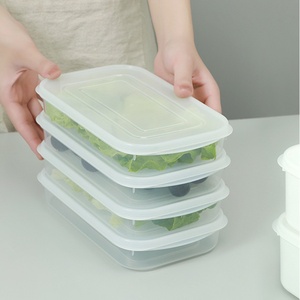 Vente en gros spéciale Boîte de <span class=keywords><strong>conservation</strong></span> des fruits en plastique transparent Boîte carrée de <span class=keywords><strong>conservation</strong></span> des aliments frais Réfrigérateur Couvercle en <span class=keywords><strong>aluminium</strong></span> Stockage des aliments surgelés - Product Image 4