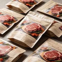 Sachet refermable en aluminium avec fermeture éclair, haute résistance à l'humidité, pour chips, fruits lyophilisés, aliments pour animaux de compagnie