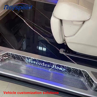 Nouvelle lumière de bienvenue LED RS 2024, pédale de marchepied en alliage d'aluminium, logo personnalisé en couleur, luxe pour Mercedes Benz VCLASS VITO Metris