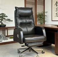 Chaise de bureau ergonomique inclinable moderne pour PDG et dirigeants, chaise d'ordinateur en cuir pour cadres