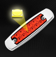 Nouveau 12V 24V 12 LED Auto Camion Camion Remorque Côté Marqueur Indicateurs Galvanoplastie Voiture Clignotant Arrière Avertissement Queue Feu De Freinage