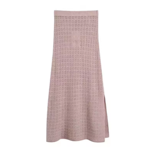 Maglione da <span class=keywords><strong>Donna</strong></span> a Collo Alto con Maniche Corte in <span class=keywords><strong>Maglia</strong></span> Jacquard a Rete, Nuova Moda Primaverile Casual - Product Image 4