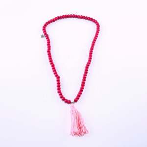 Collier de perles en bois jaune personnalisé ensemble de bijoux de mode colliers à pampilles pour femmes fille - Product Image 5