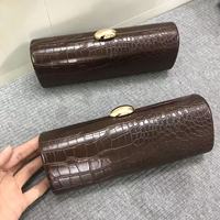 Pochette longue à motif crocodile, sac à main personnalisé pour femme à motif alligator, sac de soirée à fermeture magnétique avec chaîne pour femme
