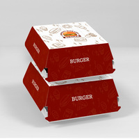 LOKYO Vente en gros jetable boîte à hamburger noire pépite de poulet frit personnalisée à emporter emballage de boîte à hamburger fast-food