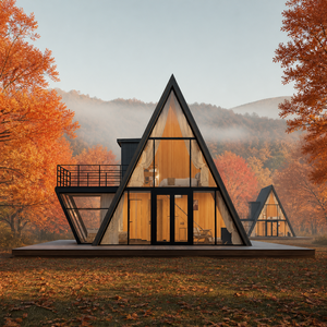 Maison préfabriquée S890 en A-frame pour tourisme périurbain, avec <span class=keywords><strong>division</strong></span> de pièce flexible et module de salle de bain - Product Image 6