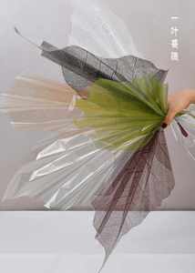 Nouvelle conception 2024, 20 pièces/paquet, papier d'emballage en forme de feuille, papier d'emballage en plastique OPP pour bouquet floral, matériel pour fleuriste - Product Image 3