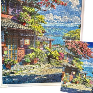 Puzzle en papier Paysage Printanier de Hayao Miyazaki 1000 pièces, jouet anti-stress de qualité supérieure pour adultes, emballage en boîte, DIY - Product Image 5