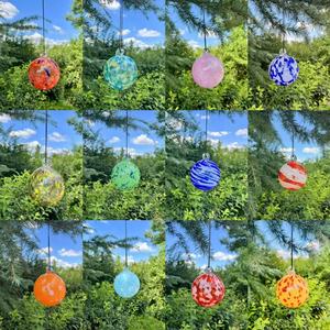 Murano Glass Sphere Christmas Tree Hang <strong>Ball</strong> Ornament Glass Craft <strong>Gazing</strong> Globe <strong>Ball</strong> - Product Image 2