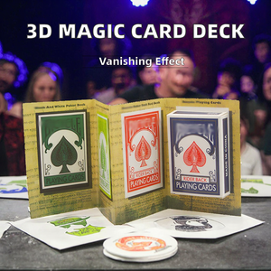 Divertido Mazo de Cartas 3D para <span class=keywords><strong>Trucos</strong></span> de Magia, Publicidad 3D, Accesorios de Magia de Desaparición para Mentalismo - Product Image 2