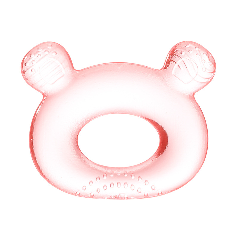 Anneaux de dentition remplis d'eau en forme d'ours (Joy Pink)