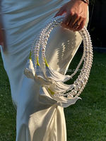Bouquet de mariage portable haut de gamme blanc au design unique et élégant pour la plantation printanière - Décorations de mariage