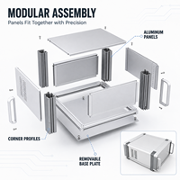 Boîtier de contrôle en alliage d'aluminium à installation facile pour instruments médicaux, protection IP54, boîte de jonction électrique pour instruments électroniques