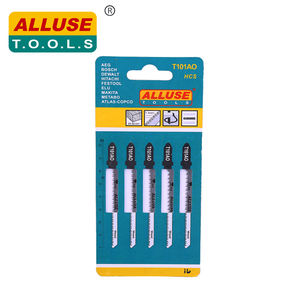 Lames <span class=keywords><strong>de</strong></span> scie sauteuse multifonction T101AO 5 pièces HCS à tige en T 20TPI, durables, courbées, pour la découpe du bois, du plastique stratifié - Qualité DIY OEM - Product Image 2