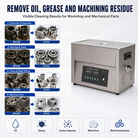 Limpiador Ultrasónico Industrial de 30L con Potencia Ajustable, Calentamiento, Desgasificación y Función de Barrido para Limpieza de Piezas de Motor en Talleres