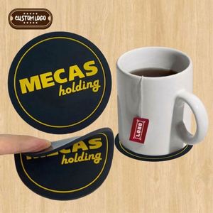 Sous-verres imperméables en PVC et caoutchouc personnalisés, sous-verres en silicone mignons - Product Image 1