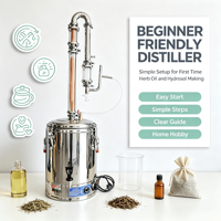 Extracteur en acier inoxydable pour hydrolat de menthe, acier inoxydable de qualité alimentaire pour l'extraction d'huile essentielle de menthe