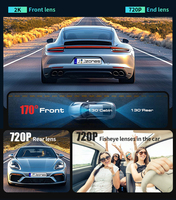 Nouvelle caméra de tableau de bord de voiture 2026 à triple objectif 4K+720p+720P, 3 objectifs, design tendance, écran 2 pouces, capteur G, stationnement, 4K, WIFI, boîte noire de voiture