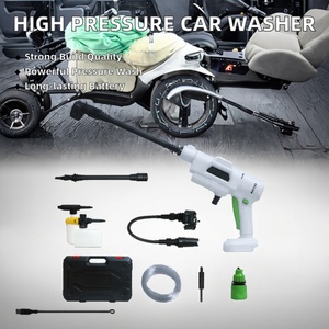 Portable 24V/48V Lithium <b>Battery</b>-Powered High Pressure Water <b>Pump</b> 1500W+ Mobile Car Washer 50BAR High-Voltage Cleaner - Product Image 3