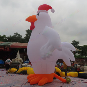 Pollo inflable gigante de Navidad con sombrero para publicidad, 6m, 20 pies de alto, gran oferta - Product Image 3