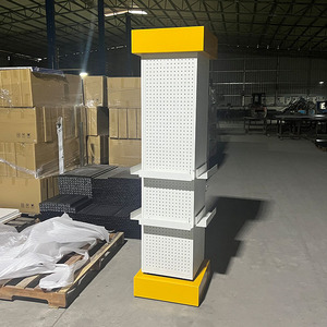 Espositore Girevole in Metallo a 4 Lati con Pannello Forato in Acciaio Q235, Prezzo di Fabbrica, per Negozi, Supermercati, Fiere, Espositori per Scarpe - Product Image 2