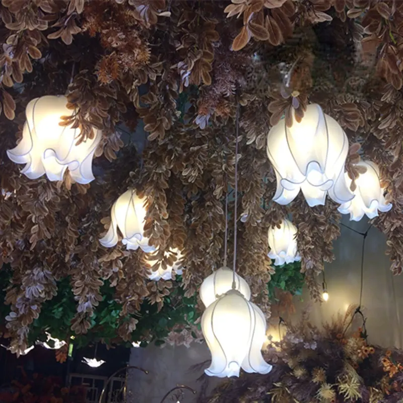Luminária led em formato de guarda-chuva, adereços de casamento, 10 lâmpadas pendentes de teto, lâmpada de decoração de casamento