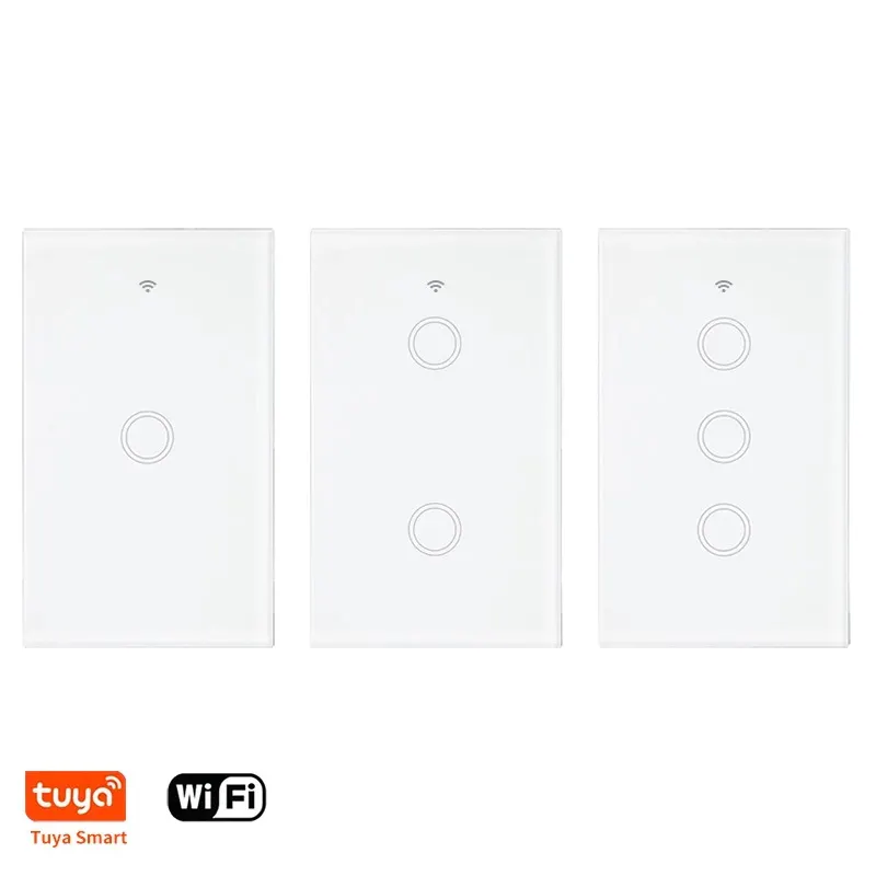 EsooLi стандарт США приложение Tuya Автоматизация умного дома стеклянная панель WIFI переключатель