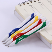 Stylo bille personnalisé avec logo, encre noire 1,0 mm, léger, ABS, coloré, nouveauté, impression UV, pour bureau, école, hôtel
