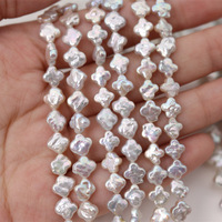 Perles de culture d'eau douce baroques en forme de trèfle à quatre feuilles de 8 mm, en vrac, pour la création de bijoux fantaisie faits main, colliers, boucles d'oreilles et artisanat.