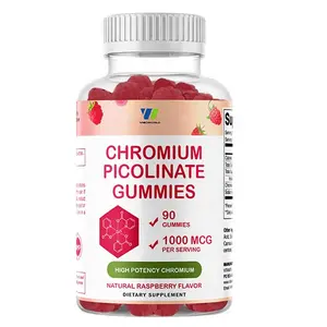 Ad alta potenza 1000 mcg cromo Picolinate 90 gummie aromatizzate al lampone non per le donne in gravidanza per gli adulti