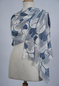 Écharpe de luxe en mélange de soie et modal de haute qualité pour femme, imprimée numériquement, châle léger et doux, accessoire de mode - Product Image 5