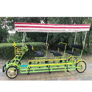 Bicicleta de cuerpo cuadrado de acero grueso para 6 personas, bicicleta Tandem de seis asientos para la familia, nueva