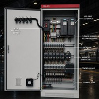 Armoire électrique intérieure personnalisée XL-21 400V 15kA triphasée 4 fils, thermolaquée pour panneau de commande de machines de convoyage