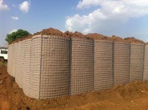 工場直販 簡単組み立て 溶接角型亜鉛メッキ鉄線製蛇籠砂袋 バスティオンバリア射撃防衛用 - Product Image 3