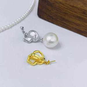 Colgante de Plata S925 31395, Accesorio de Perlas DIY con Hebilla Estilo Calabaza Vacía para Cuentas Redondas de 9-13 mm, Colección de Collares - Product Image 2