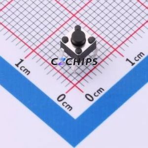 F1B040211T Tactile <b>Switch</b> Through hole Component (THT)-4P,4.5x4.5mm <b>Switch</b> Single Pole Single Throw Round Button 2.6N 4.5mm - Product Image 1